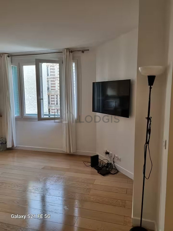 Living room with wooden floor