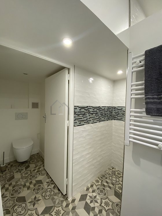 Bathroom with tile floor