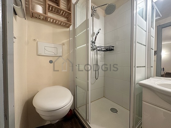 Bathroom with tile floor
