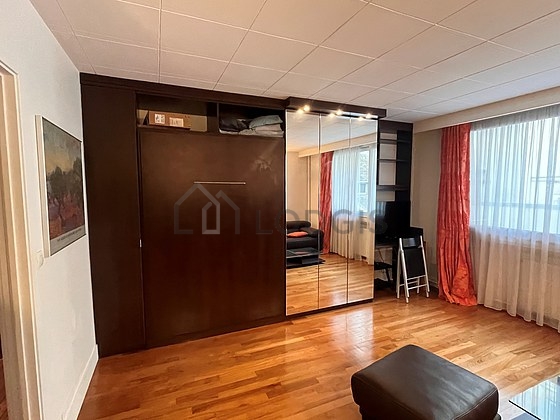 Living room with wooden floor