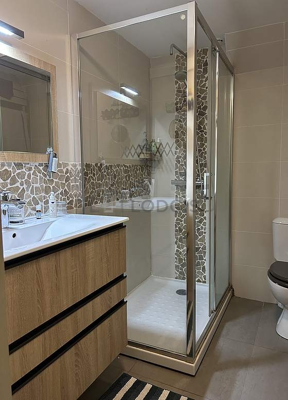 Bathroom with tile floor