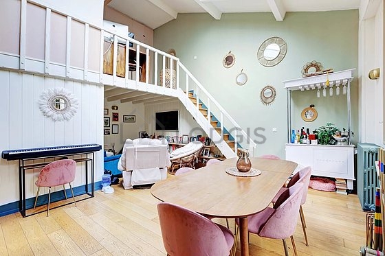 Living room with windows