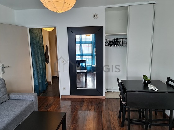 Living room with windows