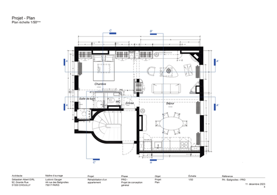Appartamento Parigi 17° - Piantina interattiva