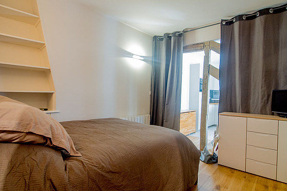 Bedroom with windows