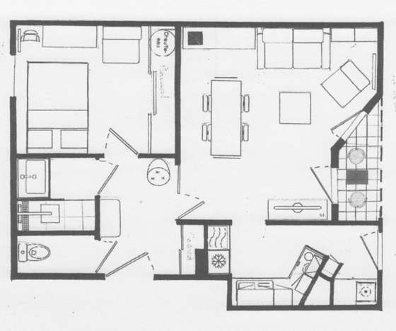 Appartement Lyon 3° - Plan interactif