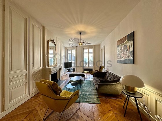 Séjour d'un appartement à Paris