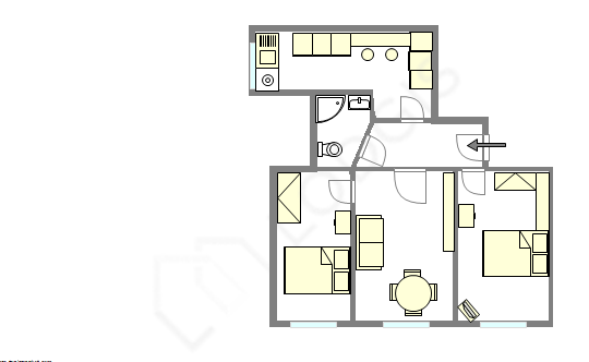 Appartement Paris 5° - Plan interactif