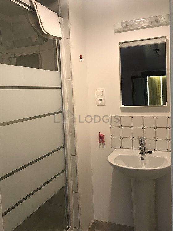 Bathroom with tile floor