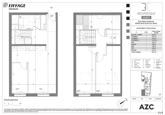 duplex Saint-Ouen - Piantina interattiva