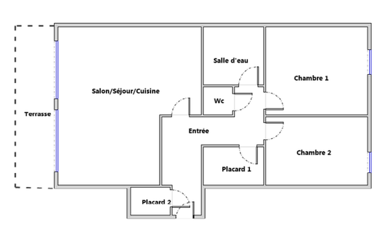 Apartment Nord-Ouest de Montpellier - Interactive plan