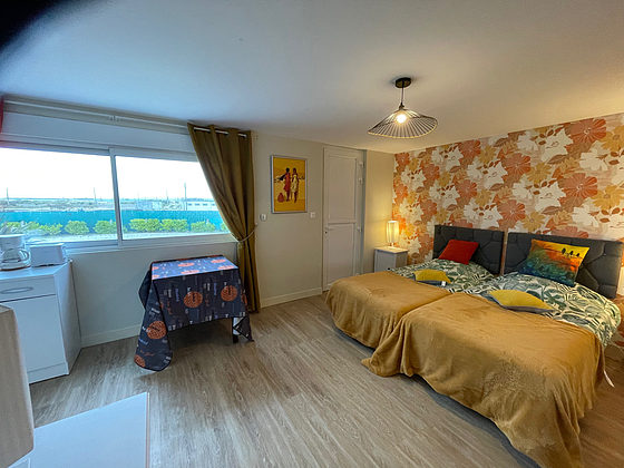 Living room with wooden floor