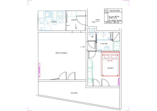 Appartamento Parigi 20° - Piantina interattiva