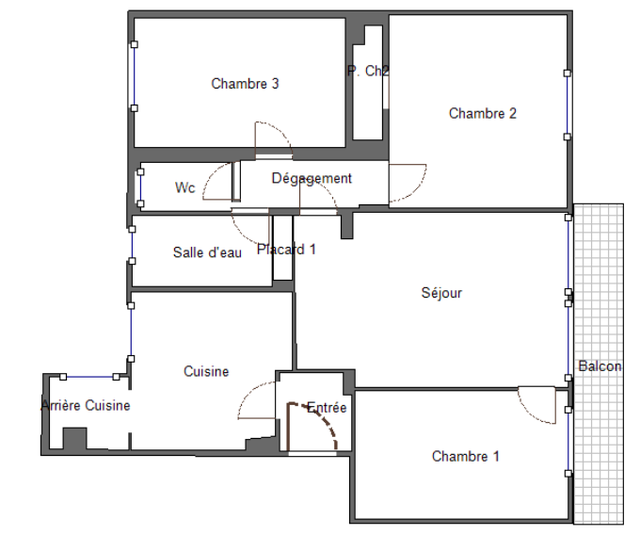 Appartement Montpellier Centre - Plan interactif