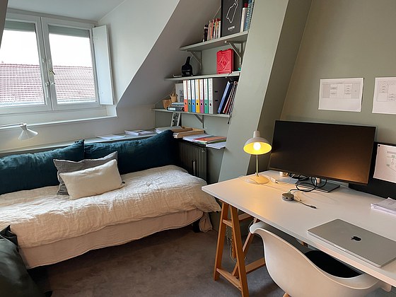 Bedroom with windows