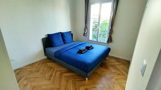 Bedroom with windows