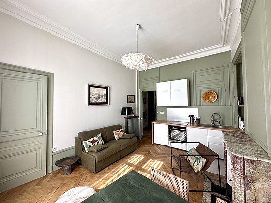 Séjour d'un appartement à Paris