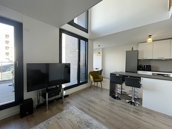 Séjour d'un duplex à Paris