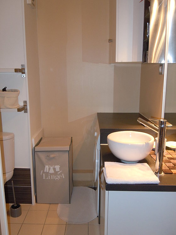 Bathroom with tile floor