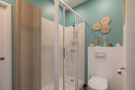 Bathroom with tile floor