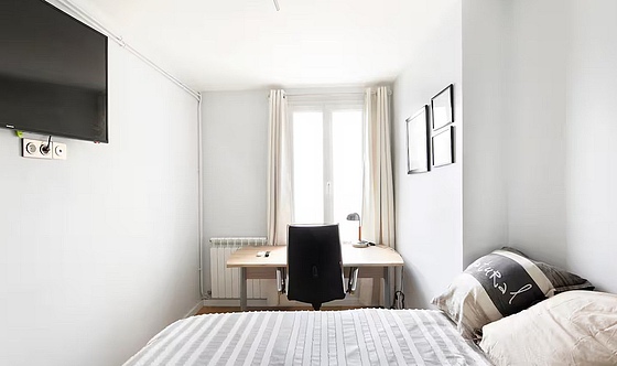 Bedroom with windows