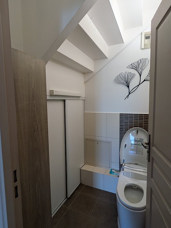 Toilets separated from the bathroom