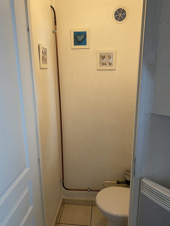 Toilets separated from the bathroom