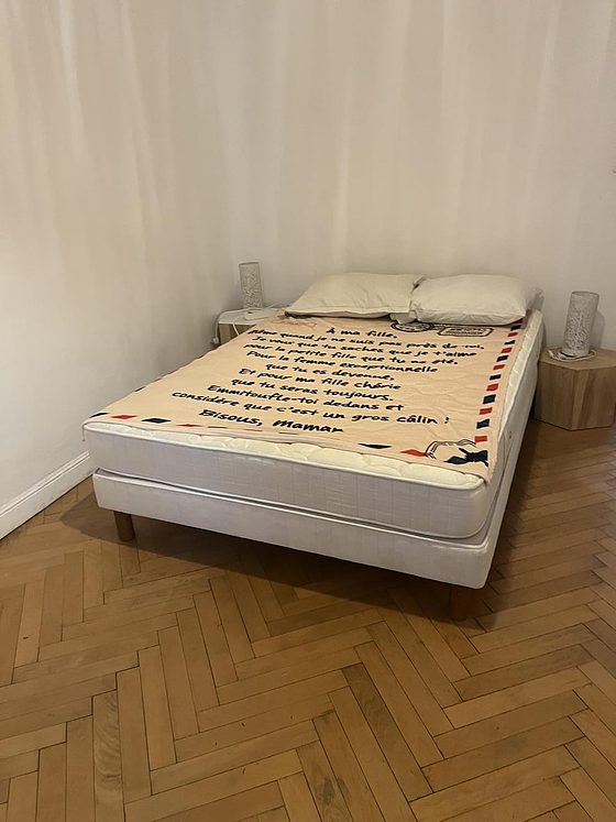Bedroom with wooden floor