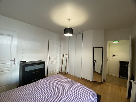 Bedroom with windows