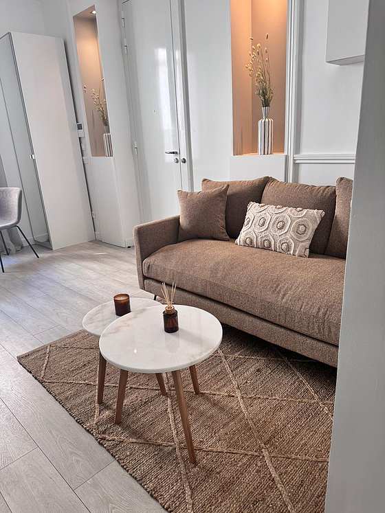 Living room with wooden floor