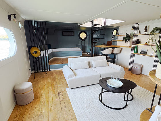 Living room with wooden floor