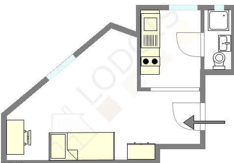 Wohnung Paris 15° - Interaktiven Plan