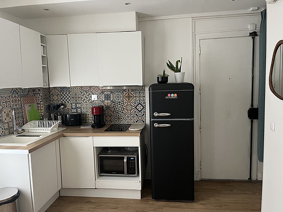 Kitchen with wooden floor