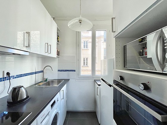 Kitchen with tile floor