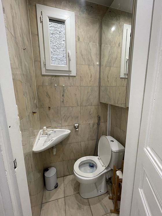 Toilets separated from the bathroom