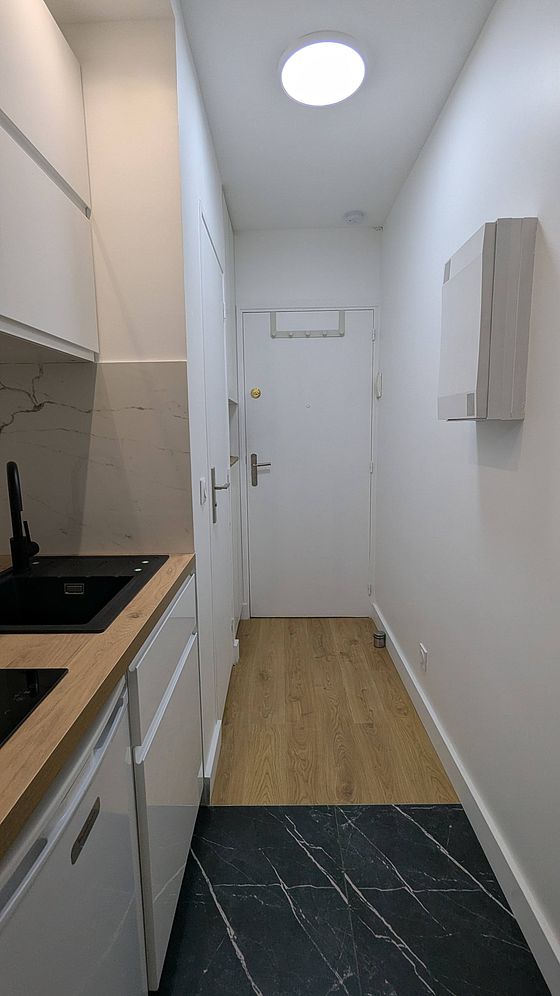 Kitchen with tile floor