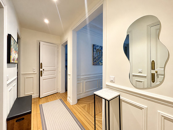 Entrance with wooden floor