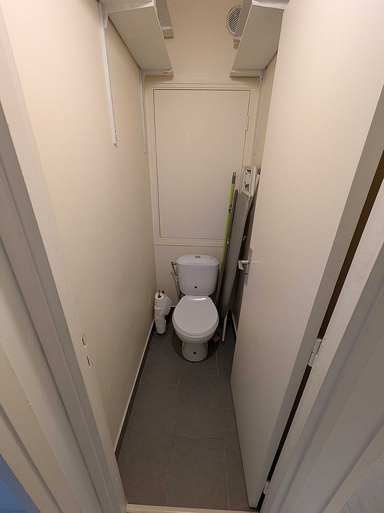 Toilets separated from the bathroom