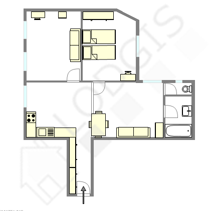 Appartement Paris 4° - Plan interactif