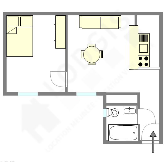 Apartment Paris 18° - Interactive plan
