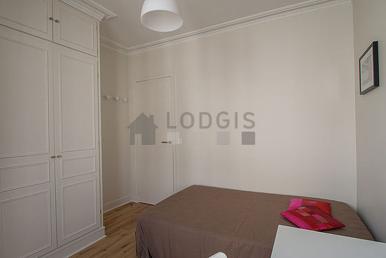 Bedroom with double-glazed windows facing the courtyard