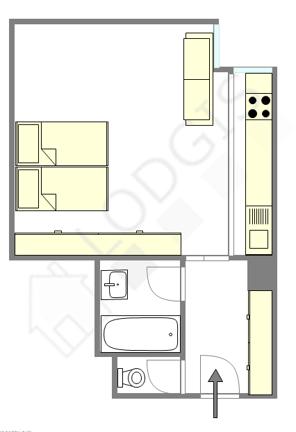 Apartment Paris 15° - Interactive plan