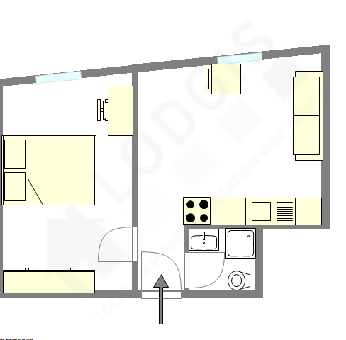 Квартира Париж 10° - Интерактивный план