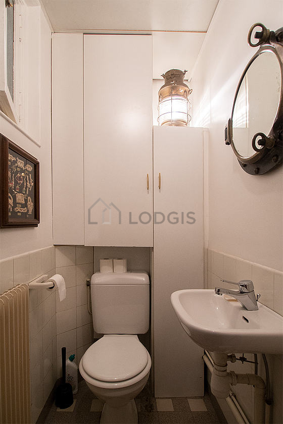 Toilets separated from the bathroom