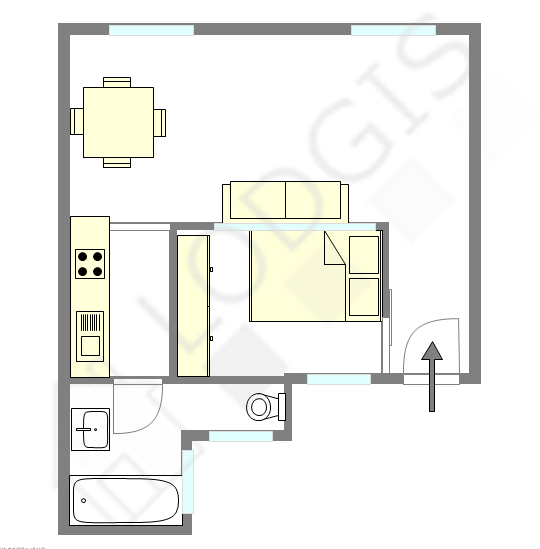 Квартира Париж 4° - Интерактивный план