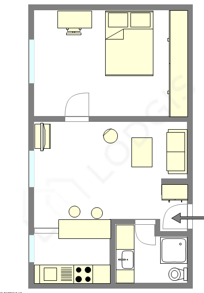 Apartment Paris 5° - Interactive plan