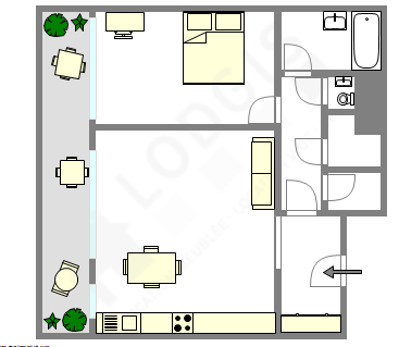 Apartamento Paris 6° - Plano interativo