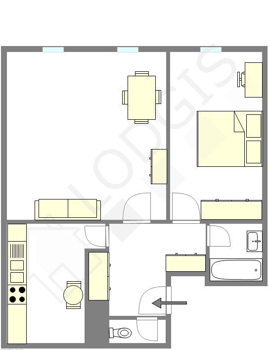 Appartement Paris 5° - Plan interactif