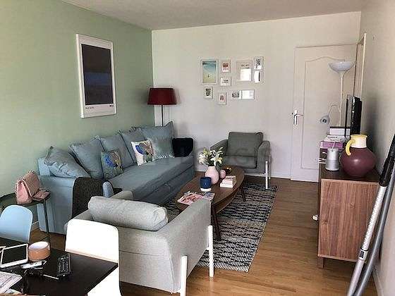 Very quiet living room furnished with tv, 4 chair(s)