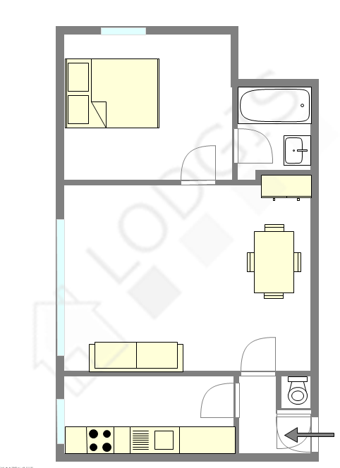 Wohnung Paris 15° - Interaktiven Plan